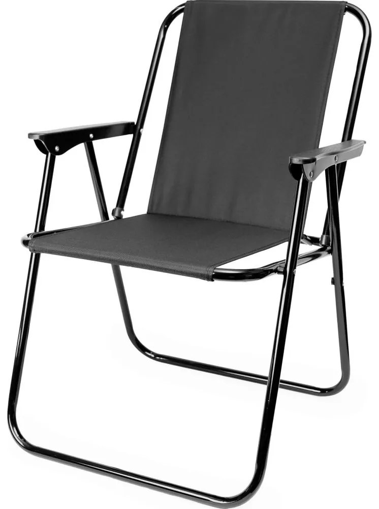 Сгъваем къмпинг стол черен