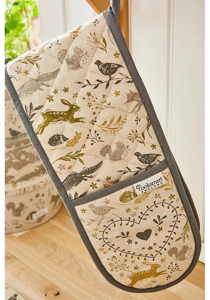Памучна двойна кухненска ръкавица Woodie Woodland - Cooksmart ®