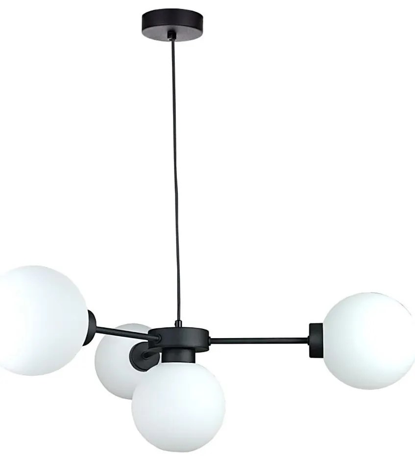 Пендел KALIOPE 4xE14/50W/230V черен/бял