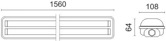 Линеен осветител LED 522-126 x 10,8 x 6,4 cm.