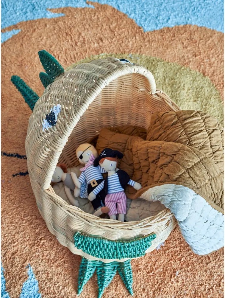 Ратанова детска кошница за играчки в естествен цвят 37x57x48 cm Eddi – Bloomingville Mini