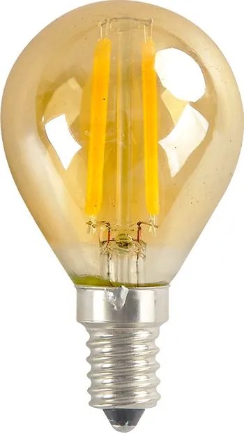 Лампа LED Filament E14 Retro 4W 2700K Dimmable Amber  (10 τεμάχια)