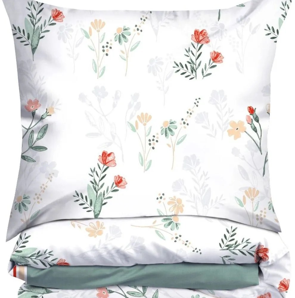 Обръщаемо спално бельо от висококачествен памук с флорален мотив Ширина: 160 см | Дължина: 200 см