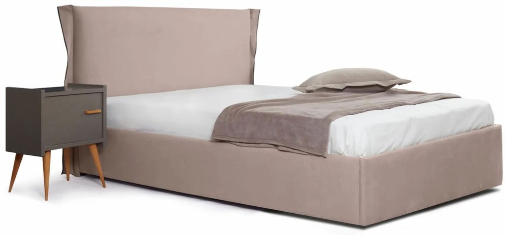 Тапицирано легло Paris-Mocca-110 x 200-Χωρίς μηχανισμό ανύψωσης