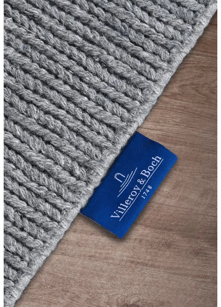 Сив ръчно изработен вълнен килим 60x90 cm Francois – Villeroy&Boch