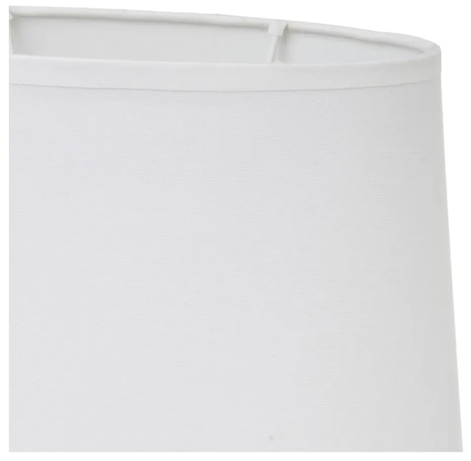 Бяло-бежова керамична настолна лампа с текстилен абажур (височина 30 cm) – Casa Selección