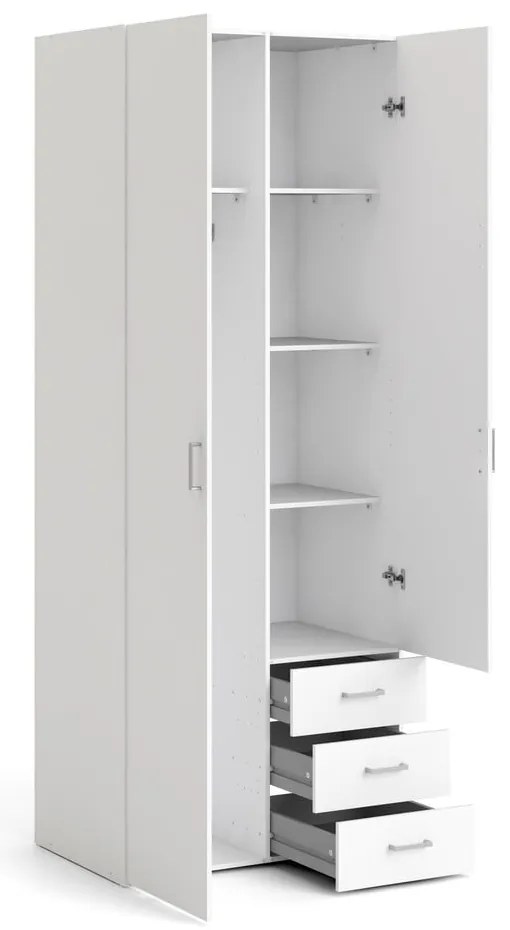 Бял гардероб 78x200 cm Space – Tvilum