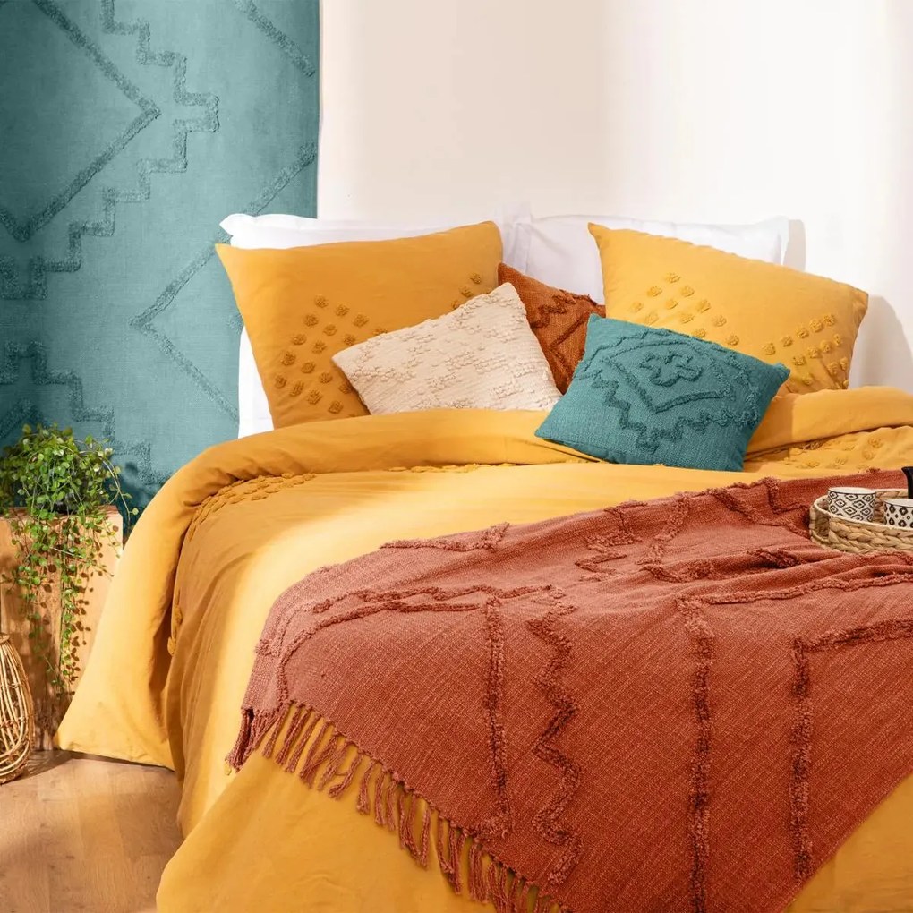 Покривало за легло atmosphera Inca, 130x180 cm, Памук - Слонова кост