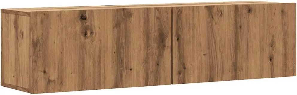 856021 vidaXL Стенни ТВ шкафове, дъб артизан, 120x30x30 см, инженерно дърво