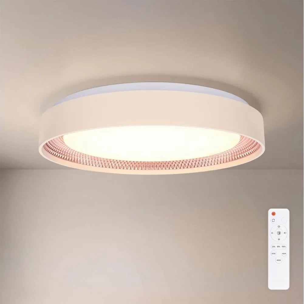 BRILAGI - LED димируемо таванно осветително тяло WALDO LED/48W/230V Ø 40 см бежово/златисто + дистанционно управление