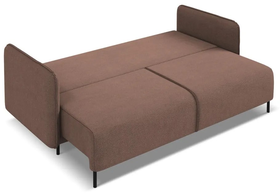 Розов разтегателен диван с място за съхранение 226 cm Luana – Makamii