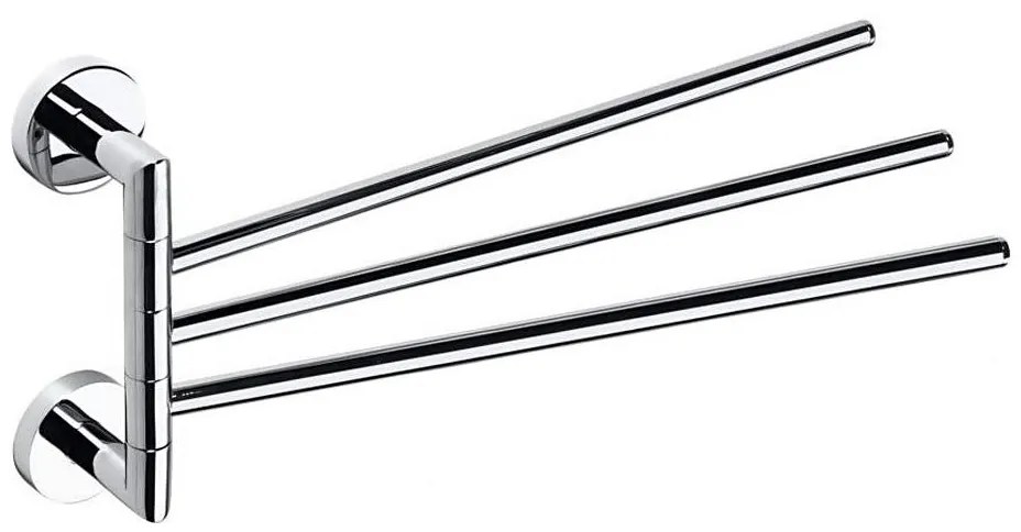 Sapho - Стенна въртяща се закачалка за кърпи X-ROUND 19,5x45 cm лъскав хром