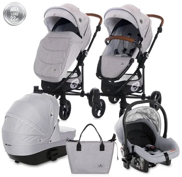 Комбинирана бебешка количка CRYSTA 3в1 LORELLI - OPALINE Grey