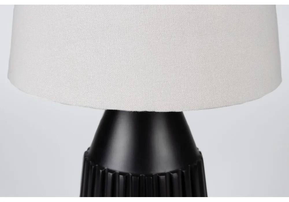 Настолна лампа в черно и бежово Aysa - White Label