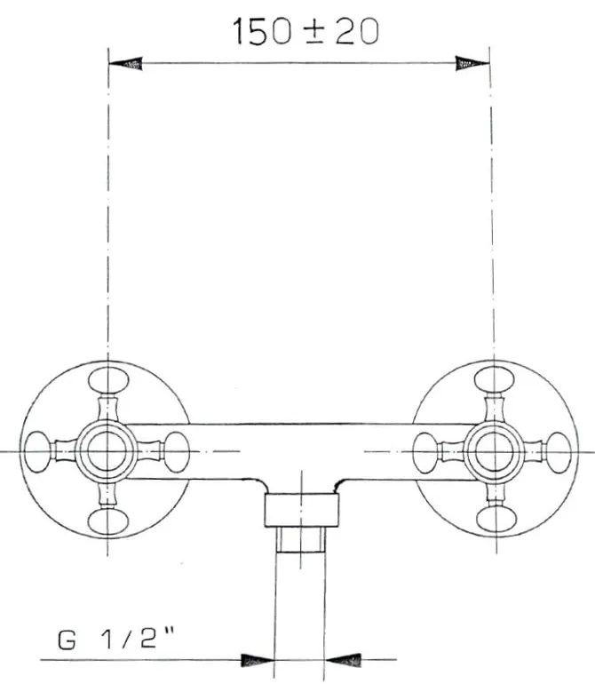 Стенна душ батерия в златист цвят (1 изход) Antea – Sapho