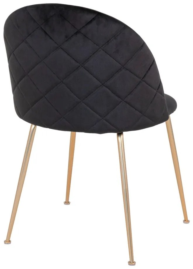 Черни кадифени трапезни столове в комплект от 2 броя Geneve - House Nordic