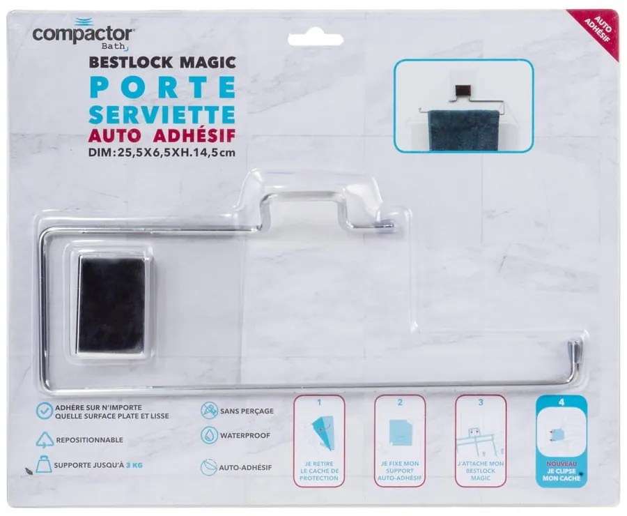 Самостоятелно задържане на стойка за кърпи за баня - Compactor