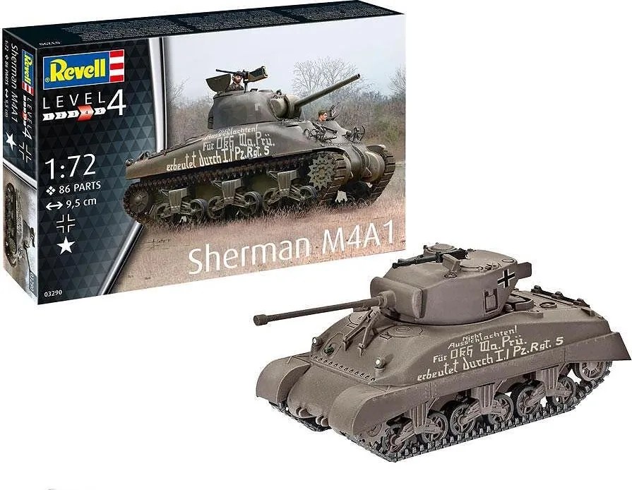 Revell - Сглобяем модел Танк Sherman M4A1 R03290