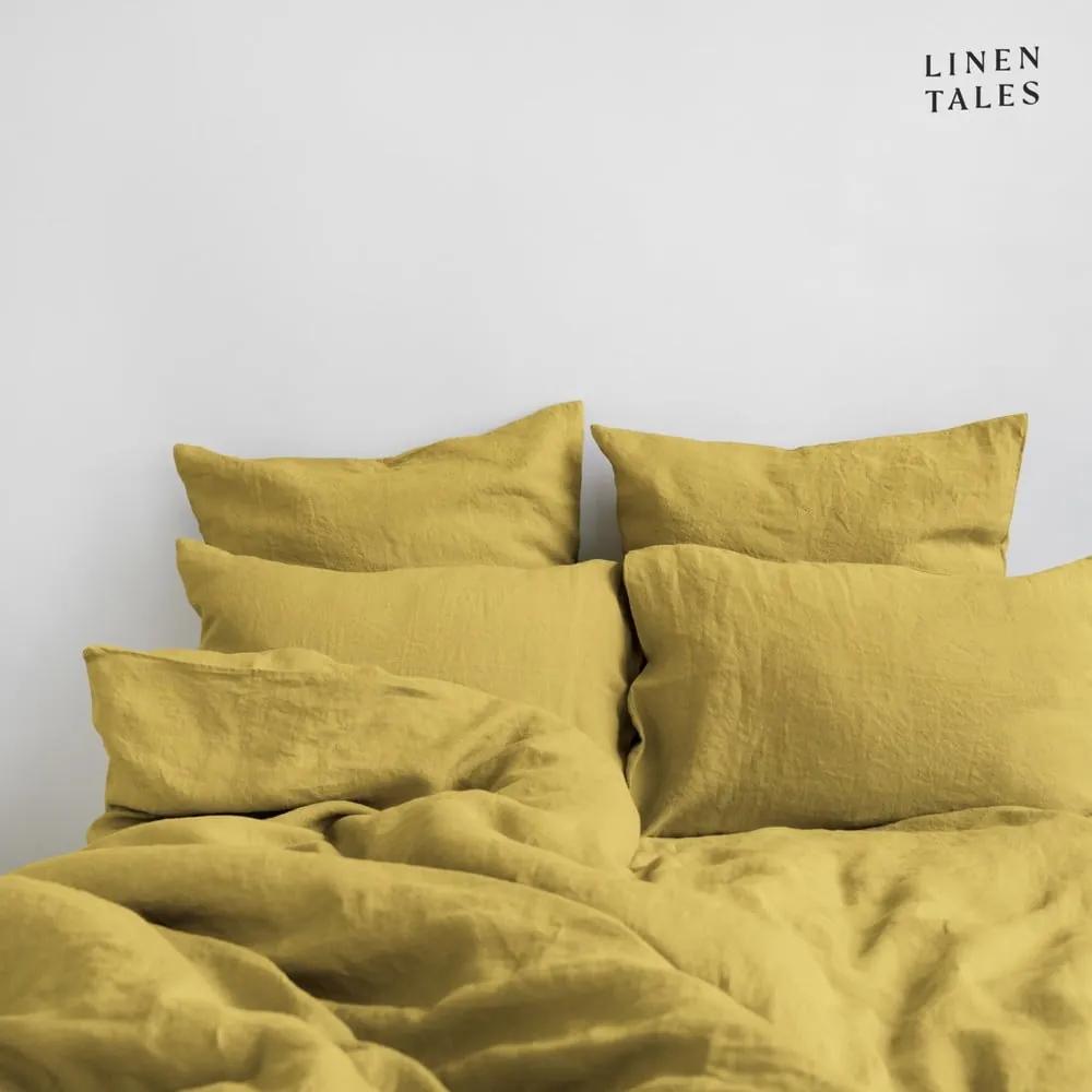 Жълто спално бельо спално бельо за единично легло 14 0x200 cm - Linen Tales
