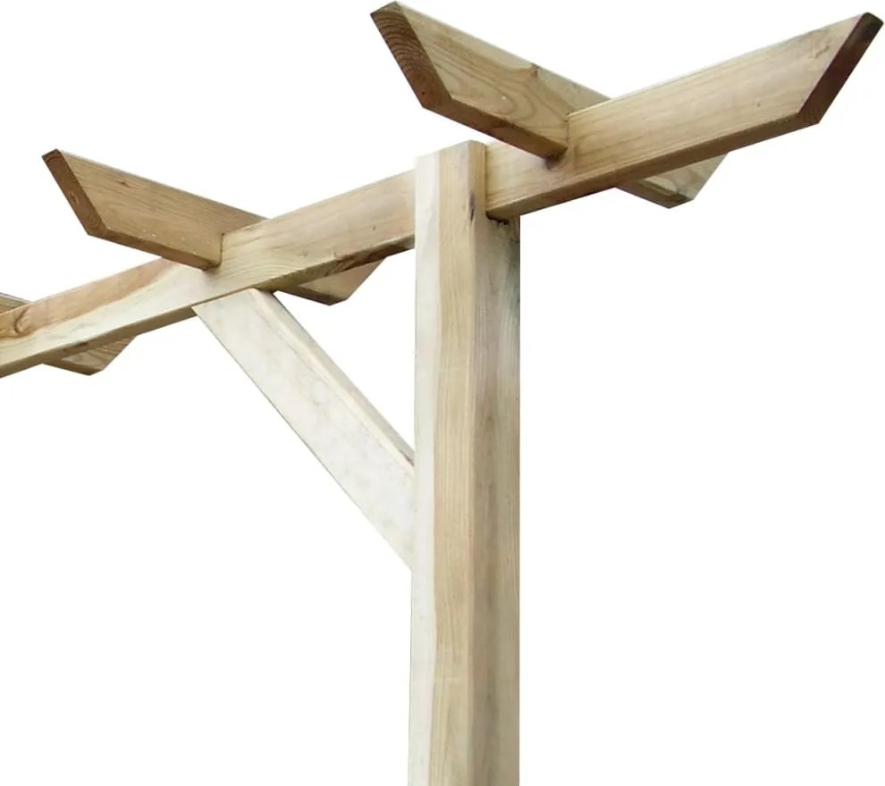 Градинска пергола, 205x40x203 см, дърво