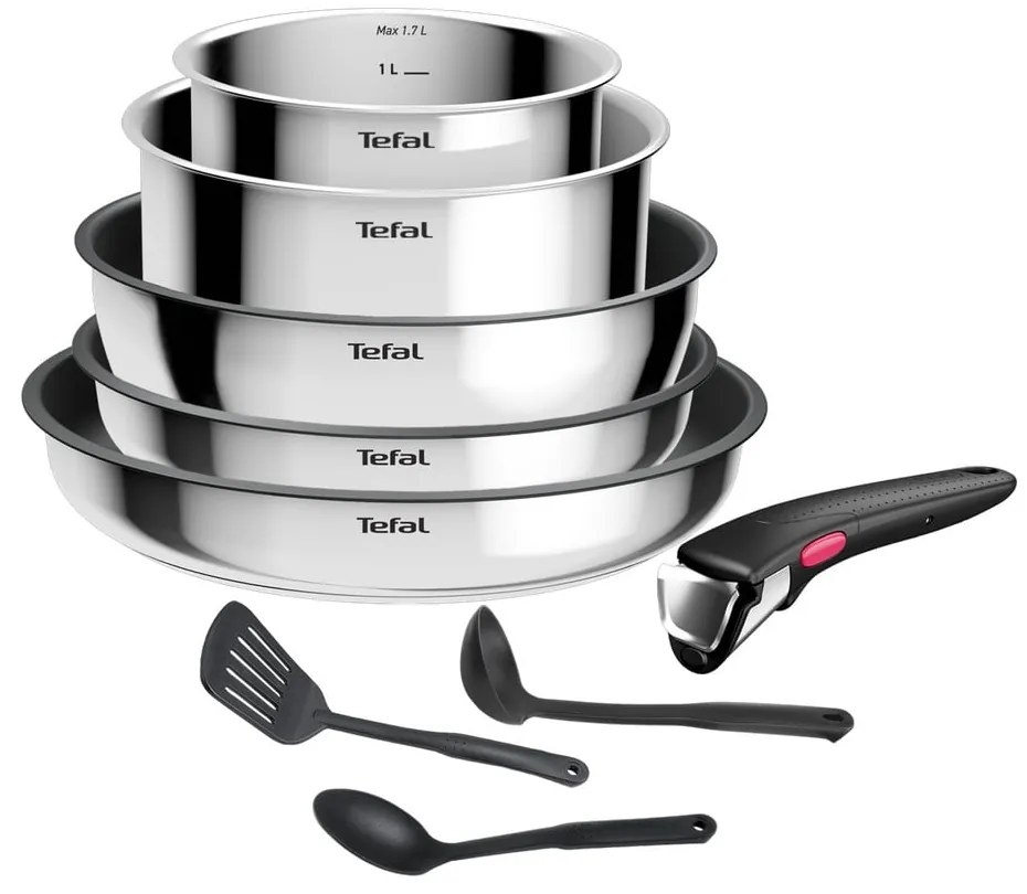 Алуминиев комплект съдове 9 бр. INGENIO Cook Eat L881S904 – Tefal