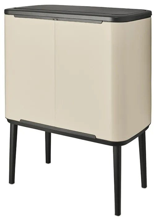 Кош за боклук Brabantia Bo Touch 1005550, 3x11 л, Плавно и безшумно отваряне, Голям отвор, Бежов