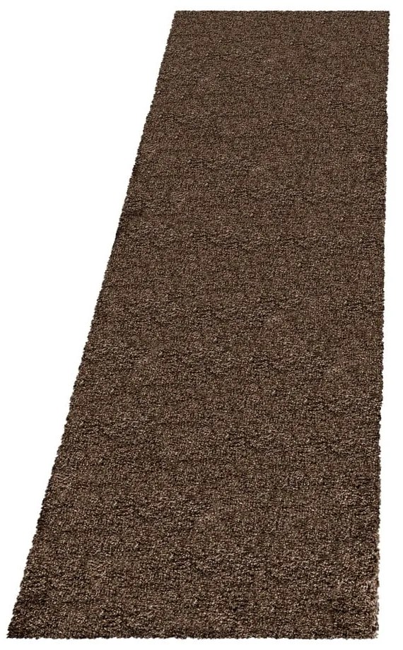 Тъмнокафява пътека 80x250 cm Fluffy – Ayyildiz Carpets