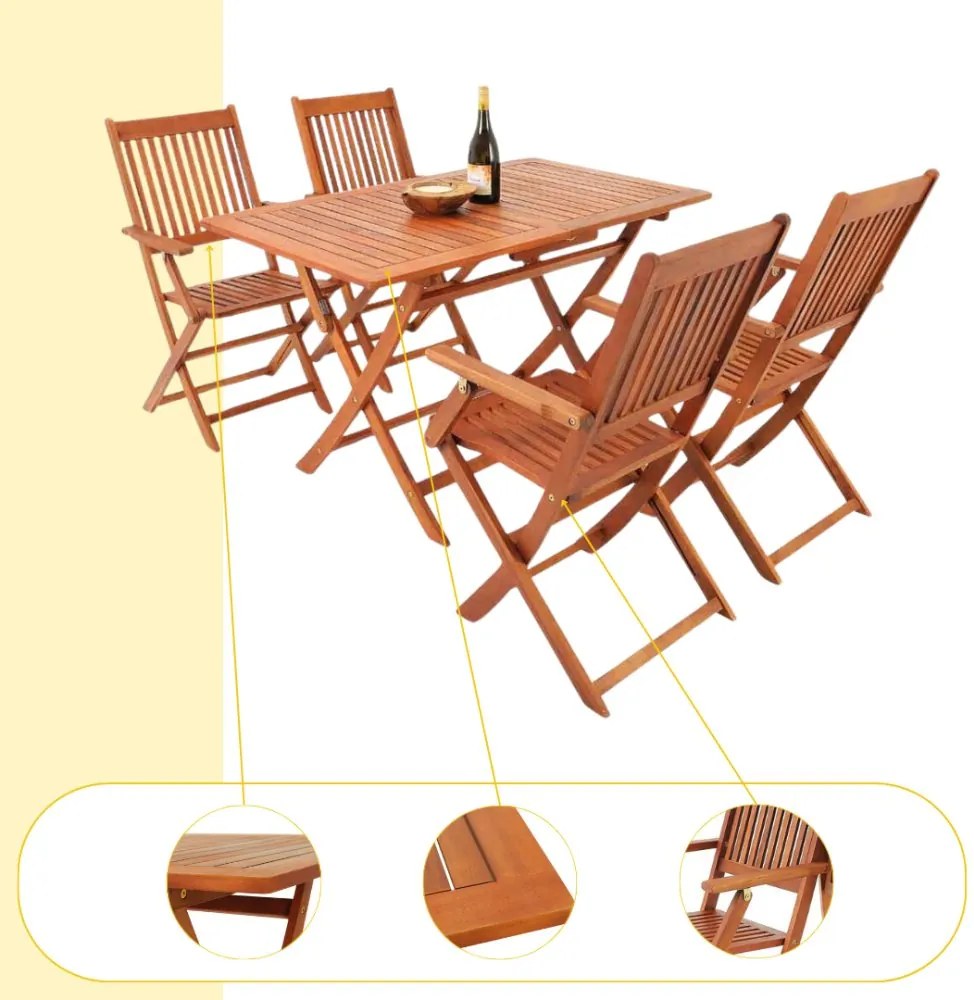 Градински комплект за 4 лица Sydney Komfort от акациева дървесина