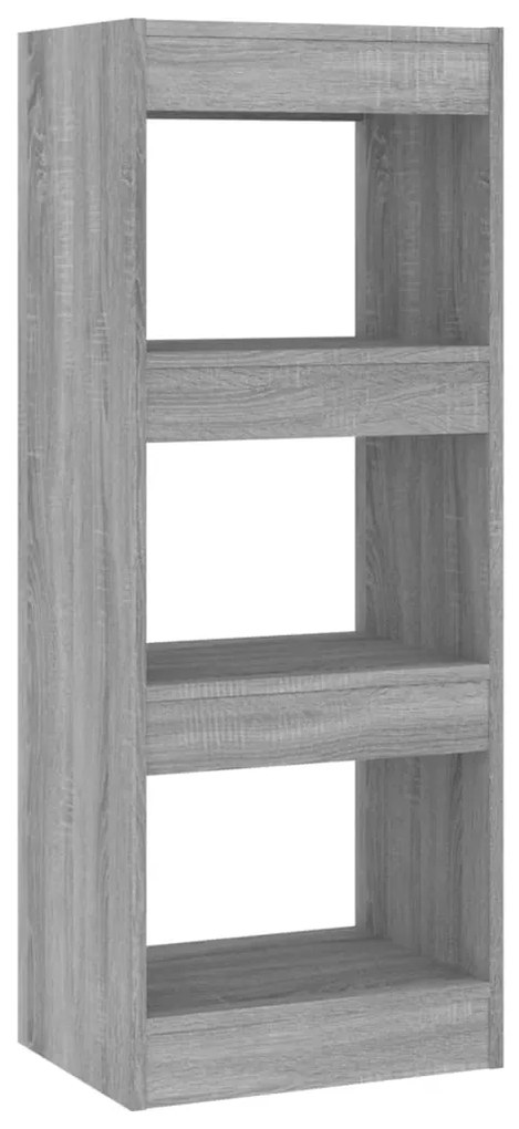 813588 vidaXL Библиотека/разделител, сив сонома, 40x30x103см, инженерно дърво