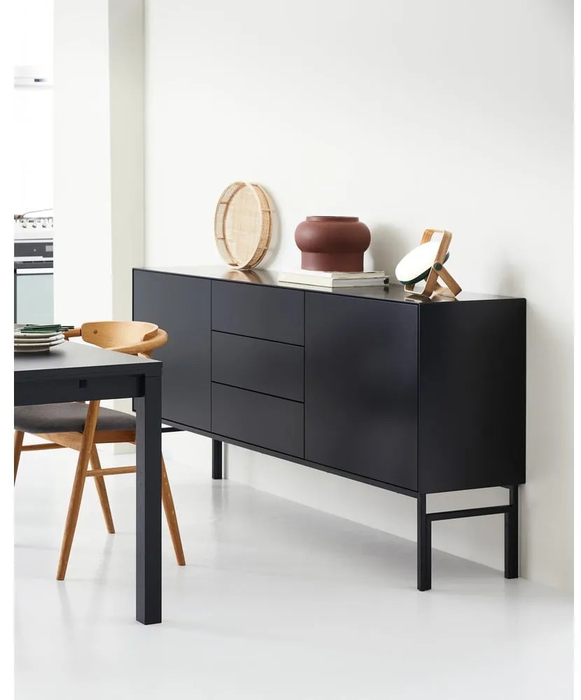 Черен нисък скрин 180x89 cm Edge by Hammel - Hammel Furniture