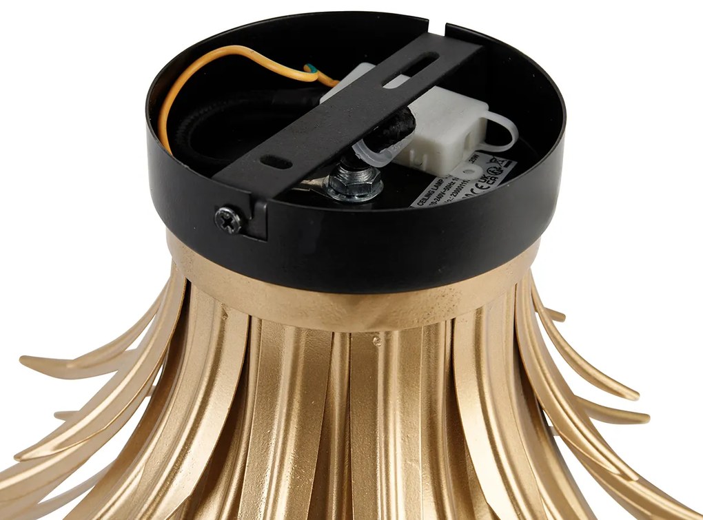 Арт Деко плафон златен с черно - Wesley