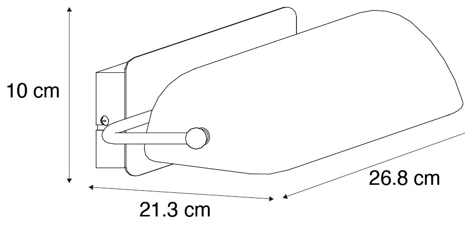 Класически стенен аплик месинг със зелено стъкло - Banker