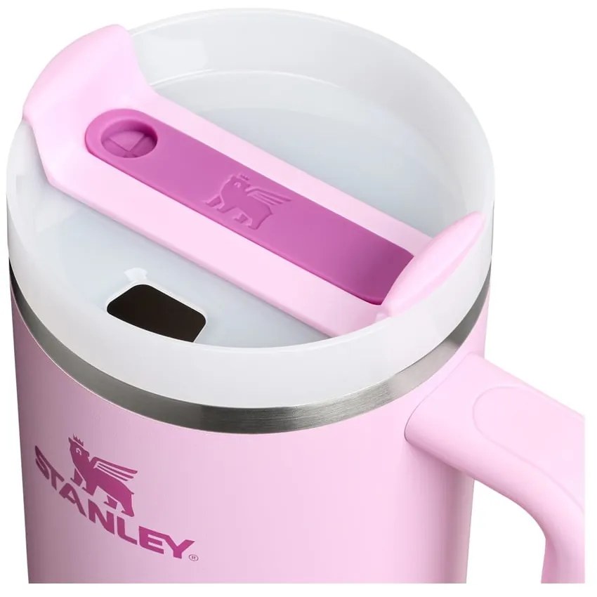 Розов термос със сламка от неръждаема стомана 1,18 l Quencher H2.0 FlowState Tumbler Cherry Blossom – Stanley