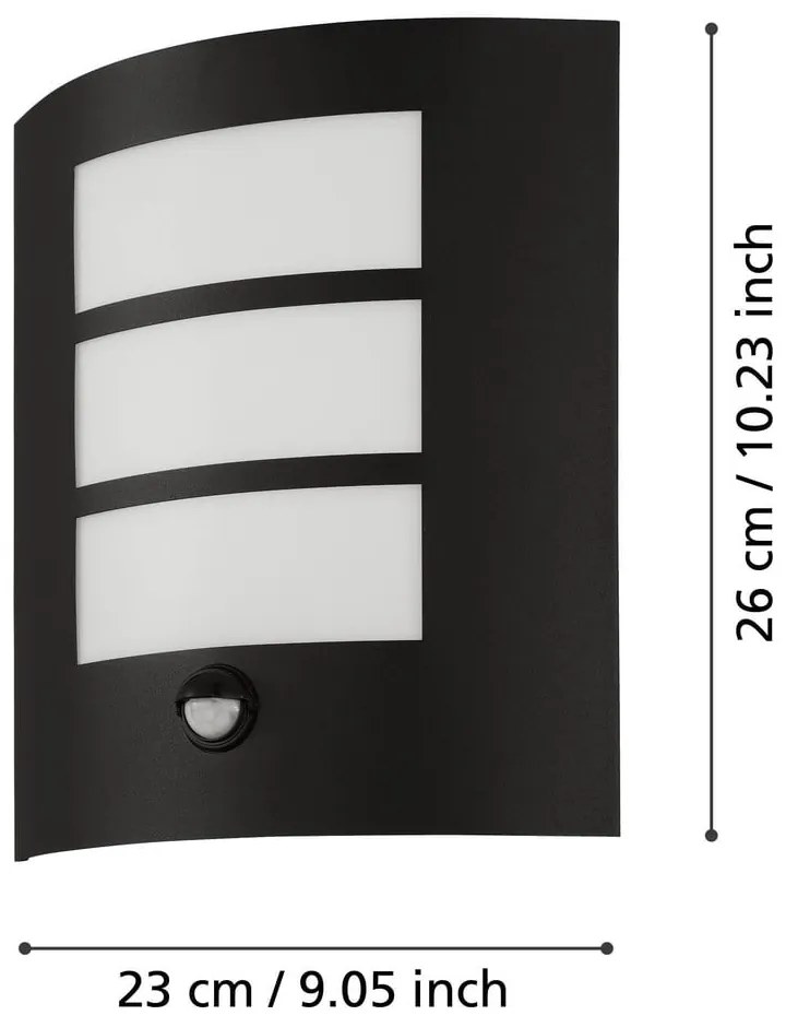 Стенно външно осветително тяло (височина 26 cm) CITY – EGLO