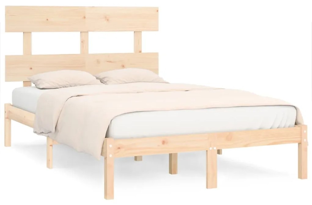 3104678 vidaXL Рамка за легло, дърво масив, 150x200 cм, King Size