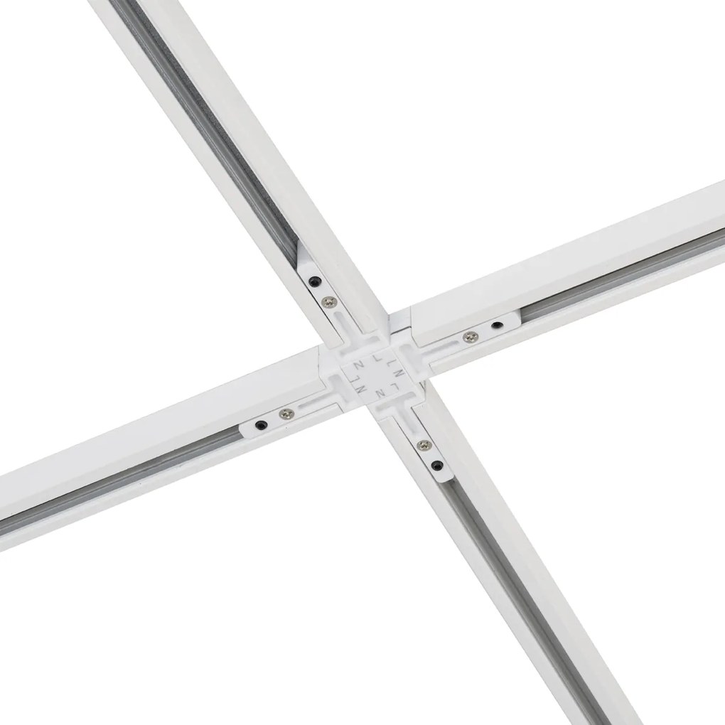 Модерна релсова система за осветление с 10 бели прожектора 1-фазна - Slimline Uzzy