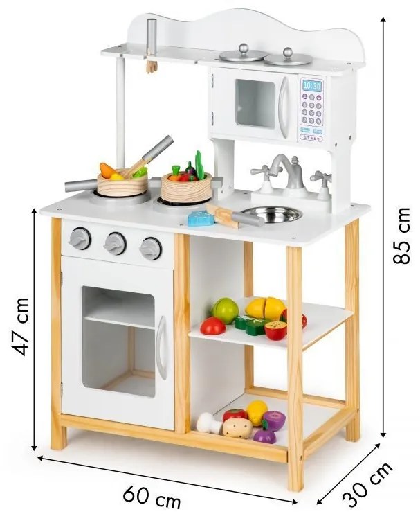 Дървена кухня за деца + аксесоари Ecotoys