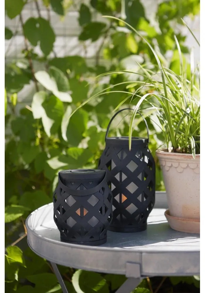 Черен фенер Фенер, височина 23 cm Flame - Star Trading