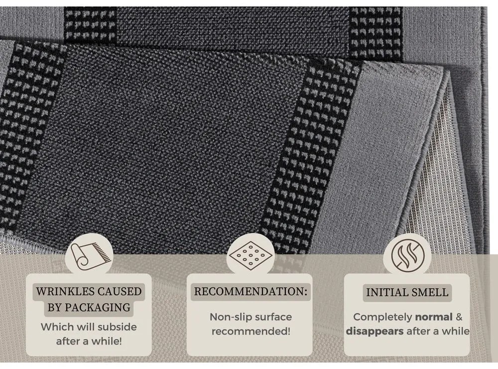 Сив мокет , 80 x 300 cm Basic - Hanse Home