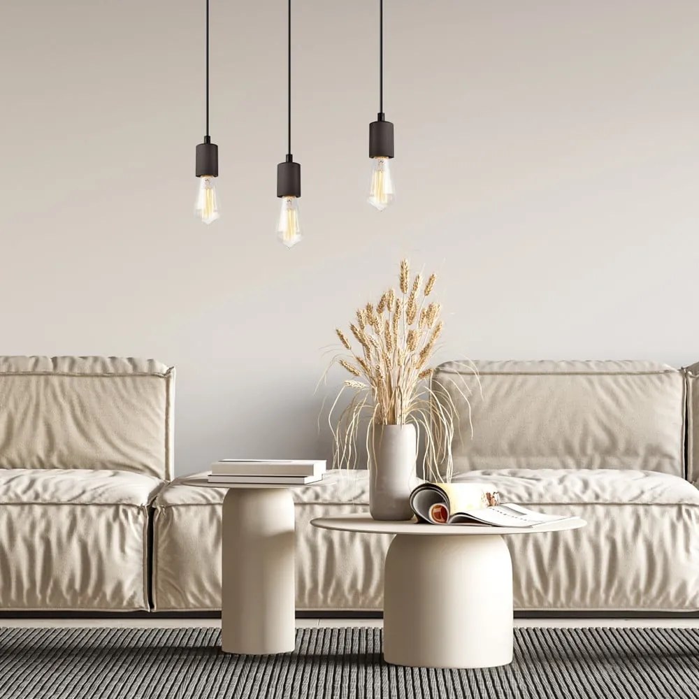 Черно висящо осветително тяло Leon - LAMKUR