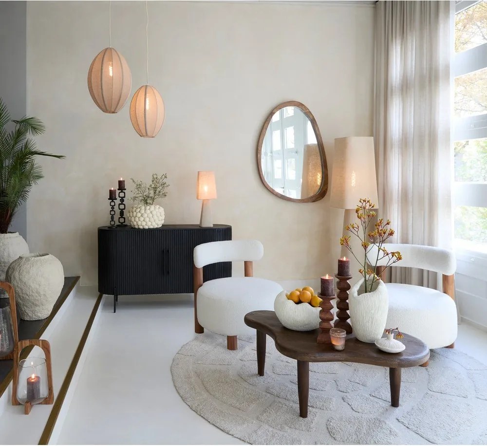 Масичка за кафе от масивно манго в тъмно естествен цвят 64x102 cm Canzo – Light & Living
