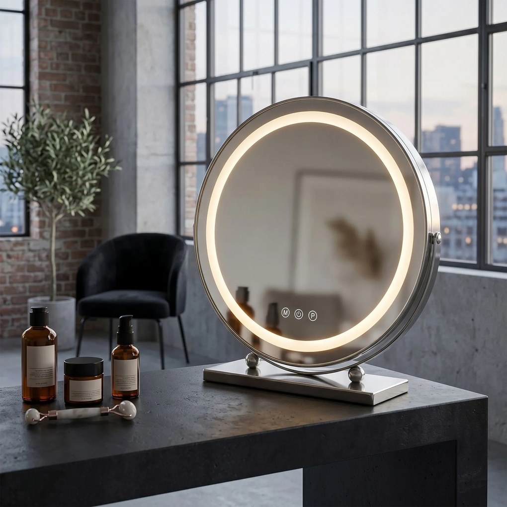 Огледало LED MAKE-UP Chrome 40 cm