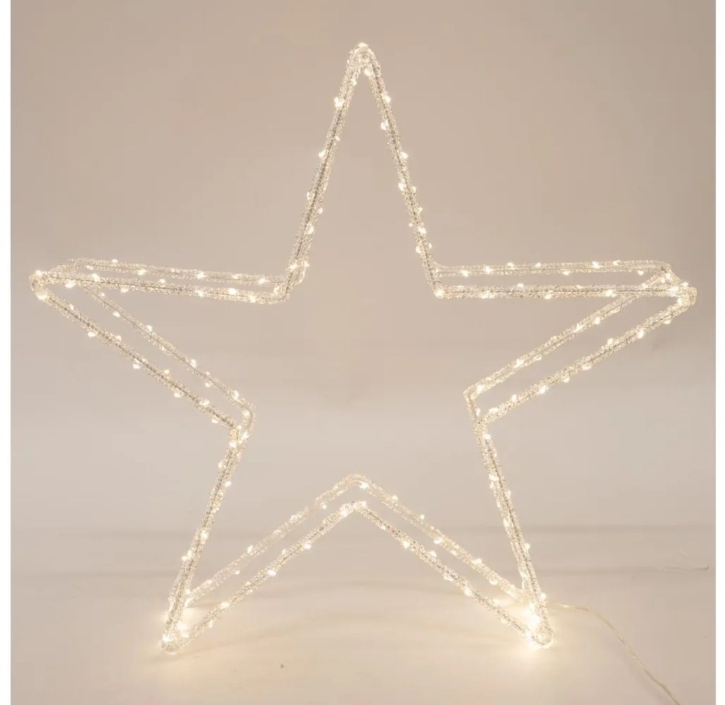 LED външна коледна декорация 120xLED/2,1W/230V IP44 топла бяла звезда 46 см