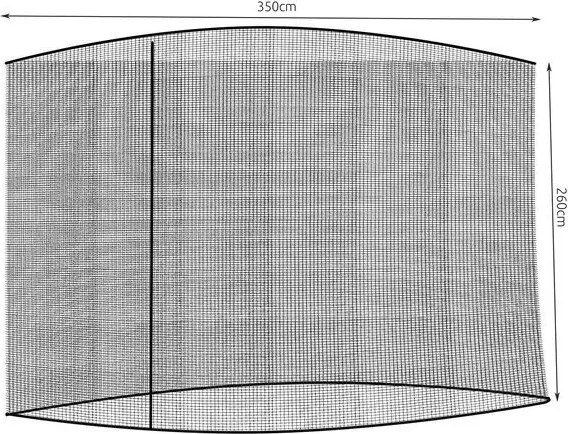 Мрежа против комари за градински чадър 3,5 м - черна