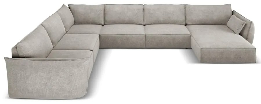 Светлосив ъглов диван (ляв ъгъл) Vanda - Mazzini Sofas