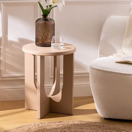 Помощна маса atmosphera Bloom, Ø40 см - Слонова кост