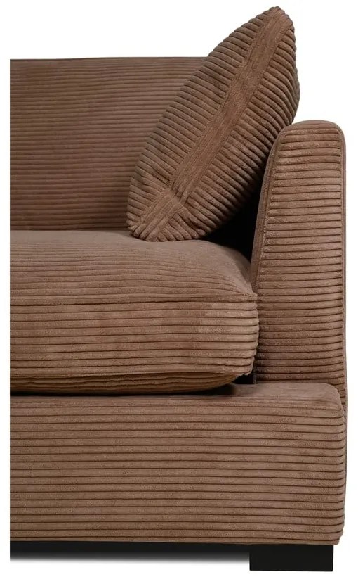 Светлокафяв диван от рипсено кадифе 266 cm Mobby – Scandic