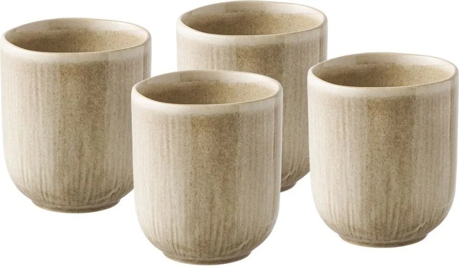 Бежови глинени чаши в комплект 4 бр. 360 ml Viola – House Nordic