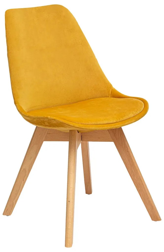 Трапезен стол atmosphera Baya, Велур - Син