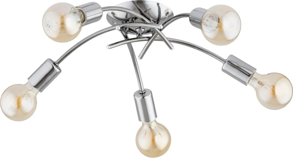 Прикрепен полилей TORIZO 5xE27/15W/230V, гланцов хром